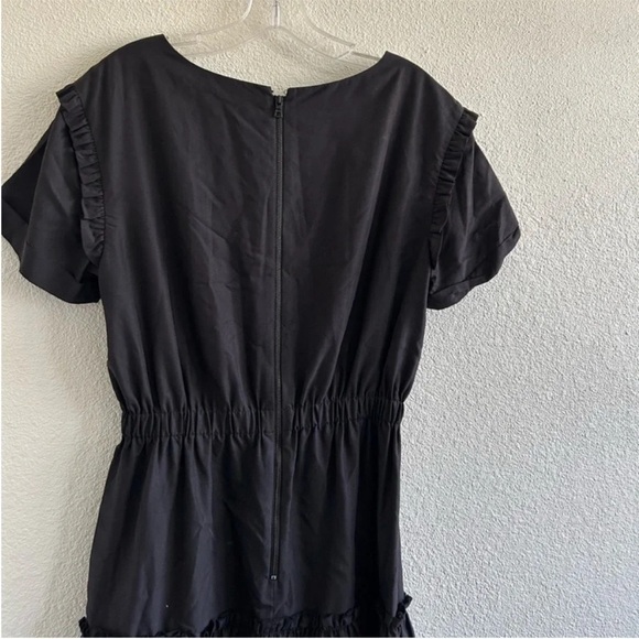Alice + Olivia Garner Ruffle Mini Dress Black - Picture 8 of 10
